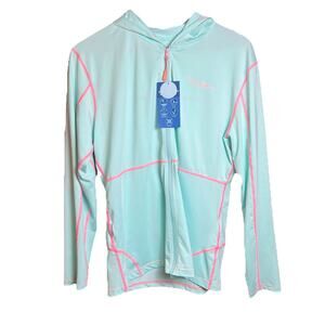 Panama Jack UPF 35+ Fitted Long Sleeve Stretch Hoodie Zip Jacket Women's Large